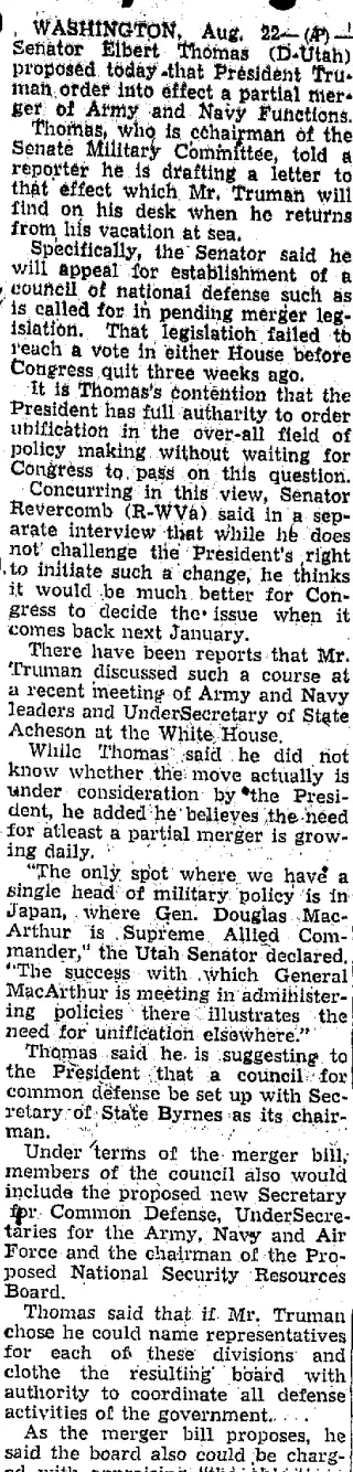 other Newspaper clipping from Aug 22, 1946 5616627