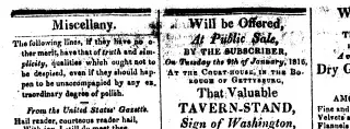 Business Newspaper clipping from Jan 3, 1816 5616840