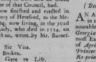 Anniversary Newspaper clipping from Feb 17, 1737 5616897